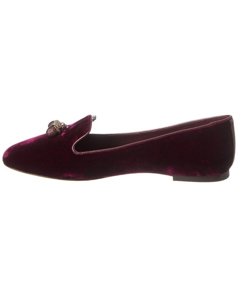 Tory Burch Acorn Charm Velvet Smoking Slipper