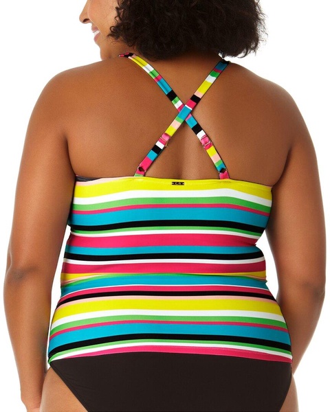 Anne Cole Tab Front Neck Tankini