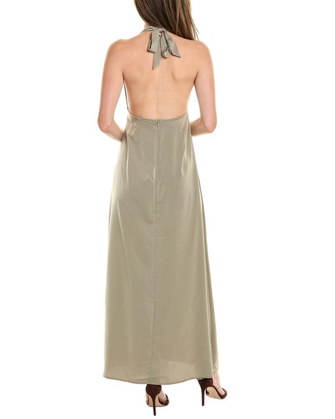 WeWoreWhat Halter Deep-V Maxi Dress