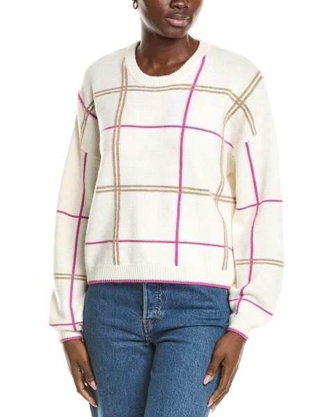 Splendid Plaid Wool-Blend Sweater