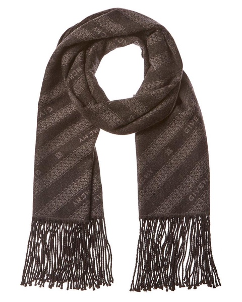 Givenchy Chain Fringe Wool & Cashmere-Blend Scarf