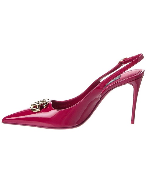 Dolce & Gabbana DG Logo Leather Slingback Pump