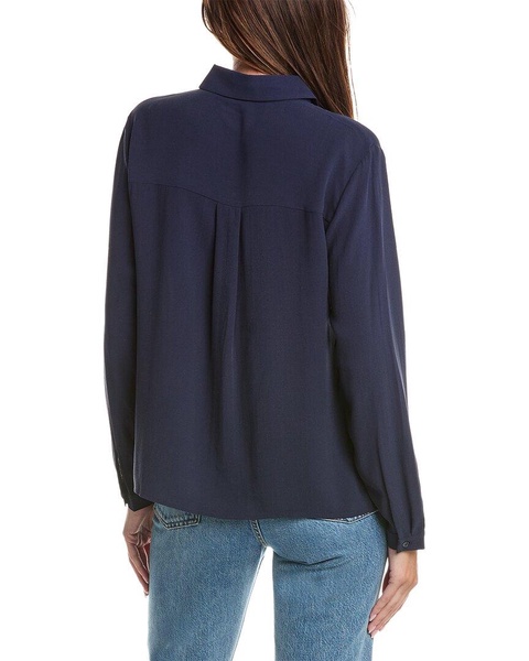 EILEEN FISHER Classic Collar Silk Shirt