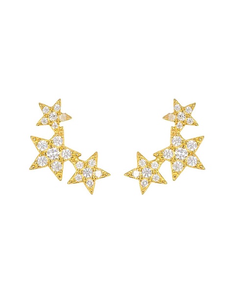 ADORNIA 14K Over Silver Shooting Star Earrings