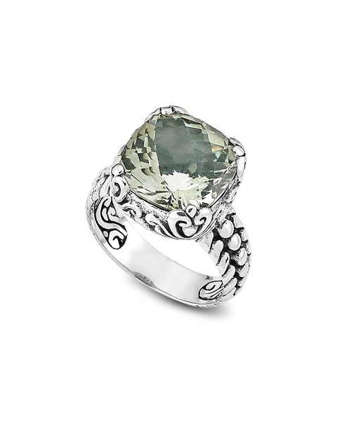 Samuel B. Silver 6.00 ct. tw. Green Amethyst Ring