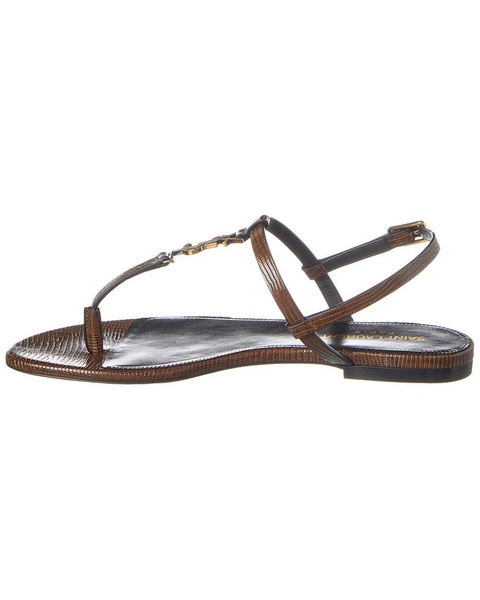 Saint Laurent Cassandra Iota Leather Sandal