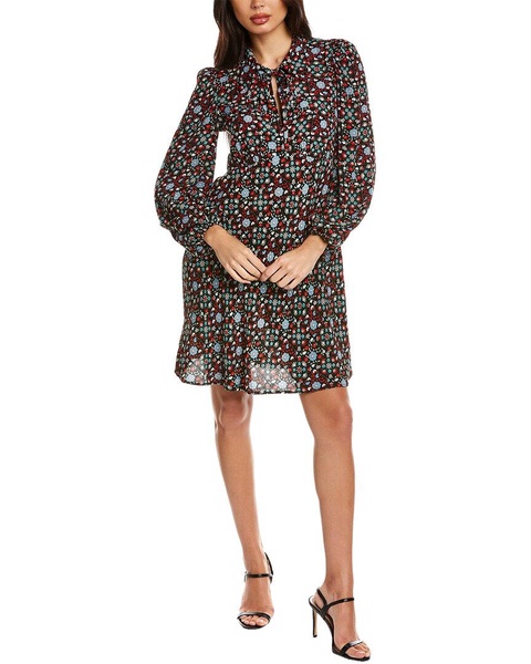 Boden Tie Neck Shirt Dress