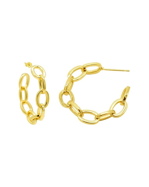 ADORNIA 14K Plated Hoops