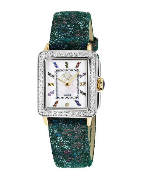 GV2 Women's Padova Gemstone Floral Watch