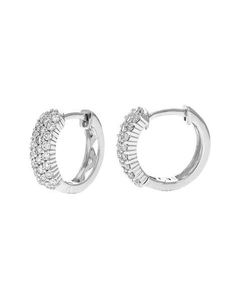 Silver 0.50 ct. tw. Lab-Grown Diamond Hoops