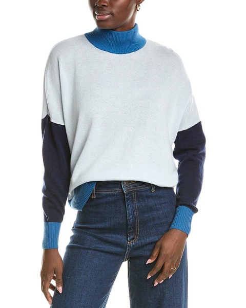 wool & cashmere-blend color block jumper