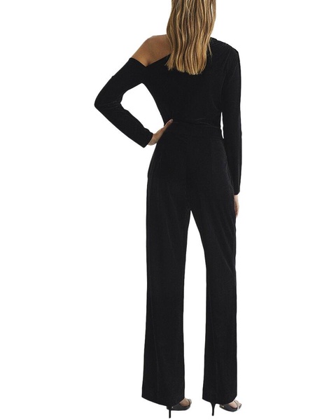 Reiss Ella Fitted Velvet Jumpsuit 