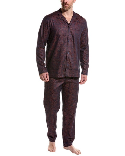 HANRO 2pc Woven Jacquard Pajama Set