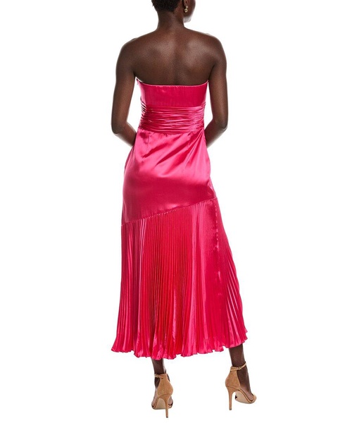 AMUR Milly Pleated Midi Dress