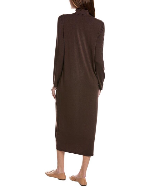 EILEEN FISHER Scrunch Neck Midi Dress