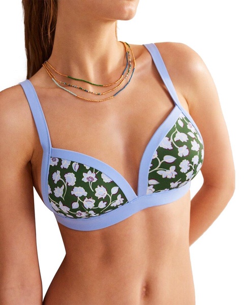 Boden Triangle Paneled Bikini Top