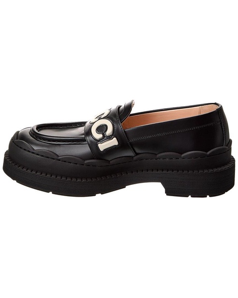 Gucci Logo Leather Loafer