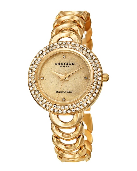 Akribos XXIV Women's Alloy Diamond Watch