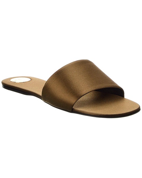 Saint Laurent Carlyle Satin Flat Sandal