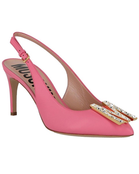 Moschino Logo Leather Pump