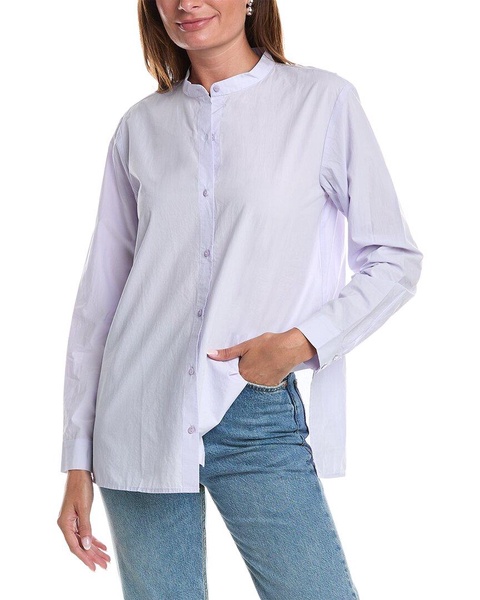 EILEEN FISHER Mandarin Collar Shirt