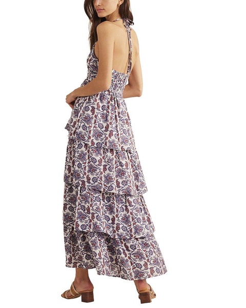 Boden Ruched Tiered Maxi Dress