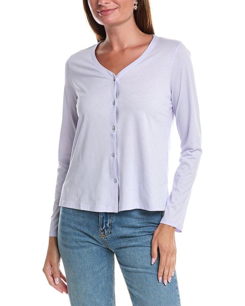 EILEEN FISHER V-Neck Silk Shirt