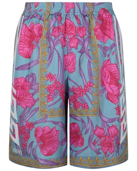 Versace Floral Print Silk Short