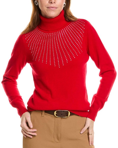 heatset starburst turtleneck cashmere sweater