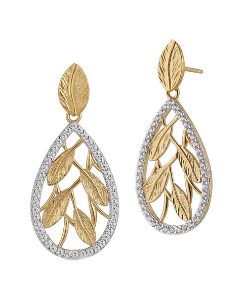 I. Reiss 14K 0.58 ct. tw. Diamond Dangling Earrings