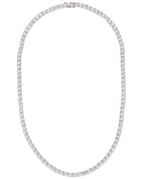 Genevive Plated CZ Tennis Necklace