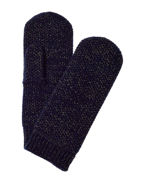 sofiacashmere Honeycomb Lurex Cashmere Mittens