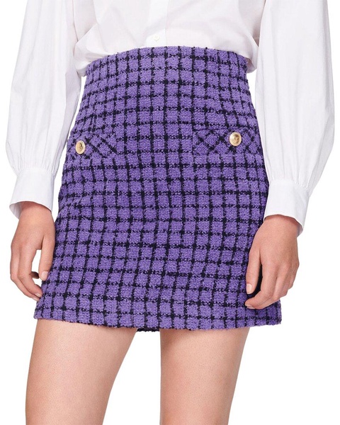 Sandro Clarinette Wool-Blend Mini Skirt