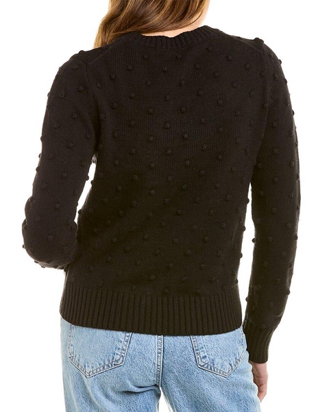 White + Warren Bobble Wool-Blend Sweater