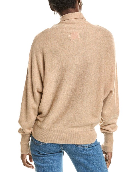 wool & cashmere-blend high neck slouchy bat jumper