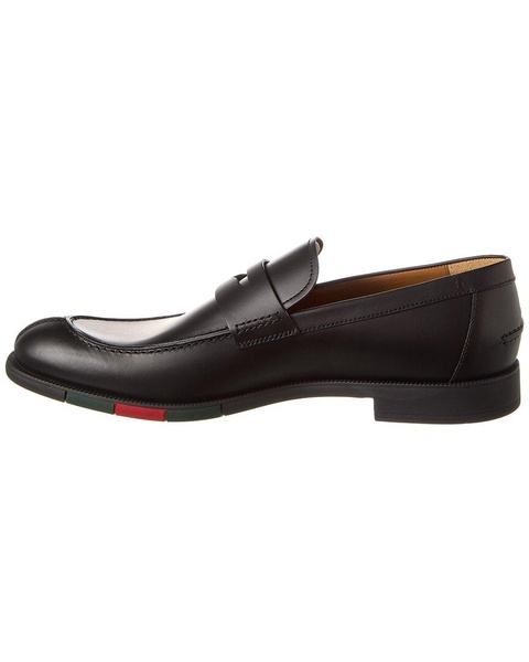 Gucci Web Leather Loafer