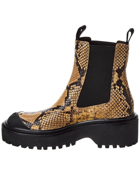 Tory Burch Chelsea Lug Snake-Embossed Leather Flatform Boot