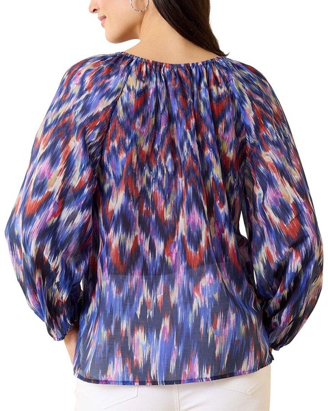 Tommy Bahama Iridescent Ikat Silk-Blend Peasant Top