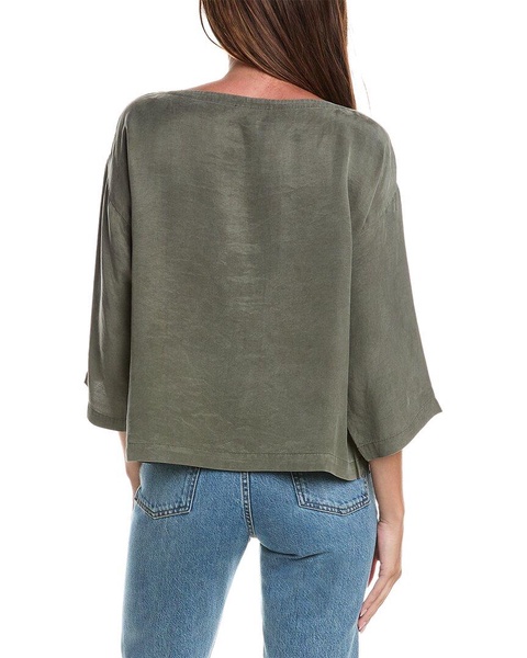 EILEEN FISHER Bateau Neck Box Top