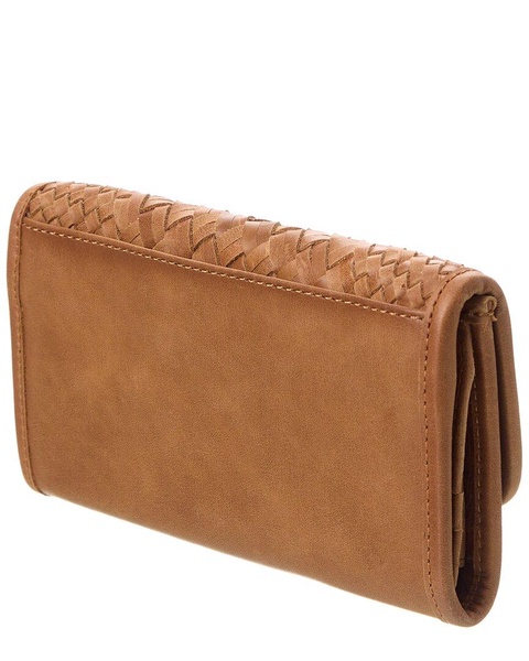 Frye Melissa Basket Woven Leather Wallet