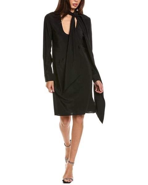 Helmut Lang Opaque Scarf Silk Dress