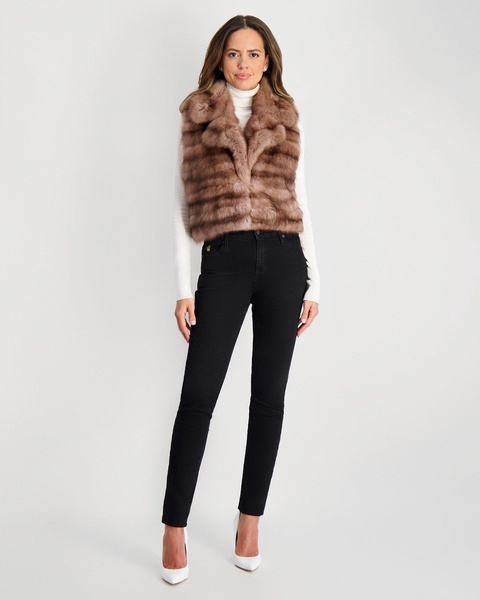 sable cropped vest