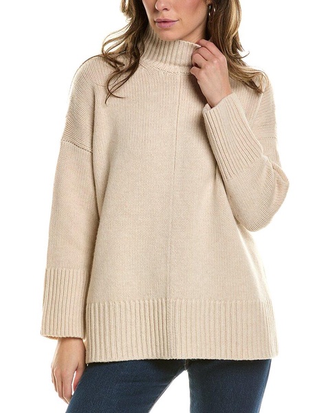 trapeze turtleneck wool & cashmere-blend sweater