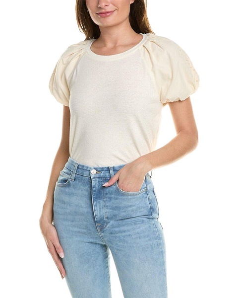 7 For All Mankind Mix Media Femme Top