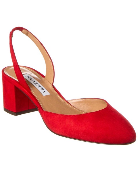 Aquazzura Talita 50 Suede Slingback Pump