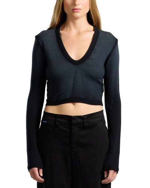 verona crop u-neck shirt