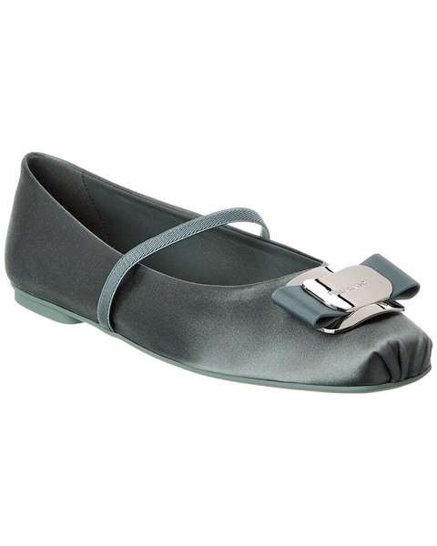 ferragamo zina t satin ballet flat