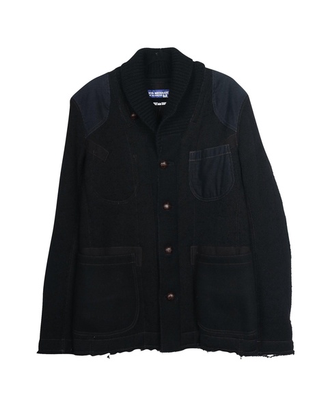 junya watanabe comme des garcons man work wear jacket in black wool