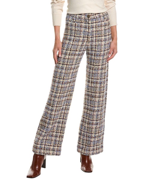 wool-blend tweed pant