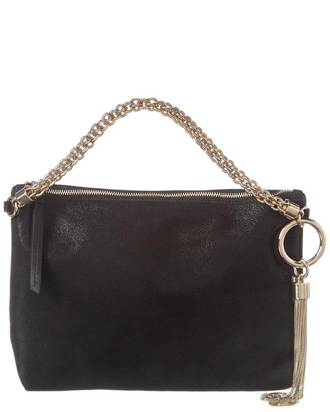 Jimmy Choo Callie Chain Strap Suede Pouch